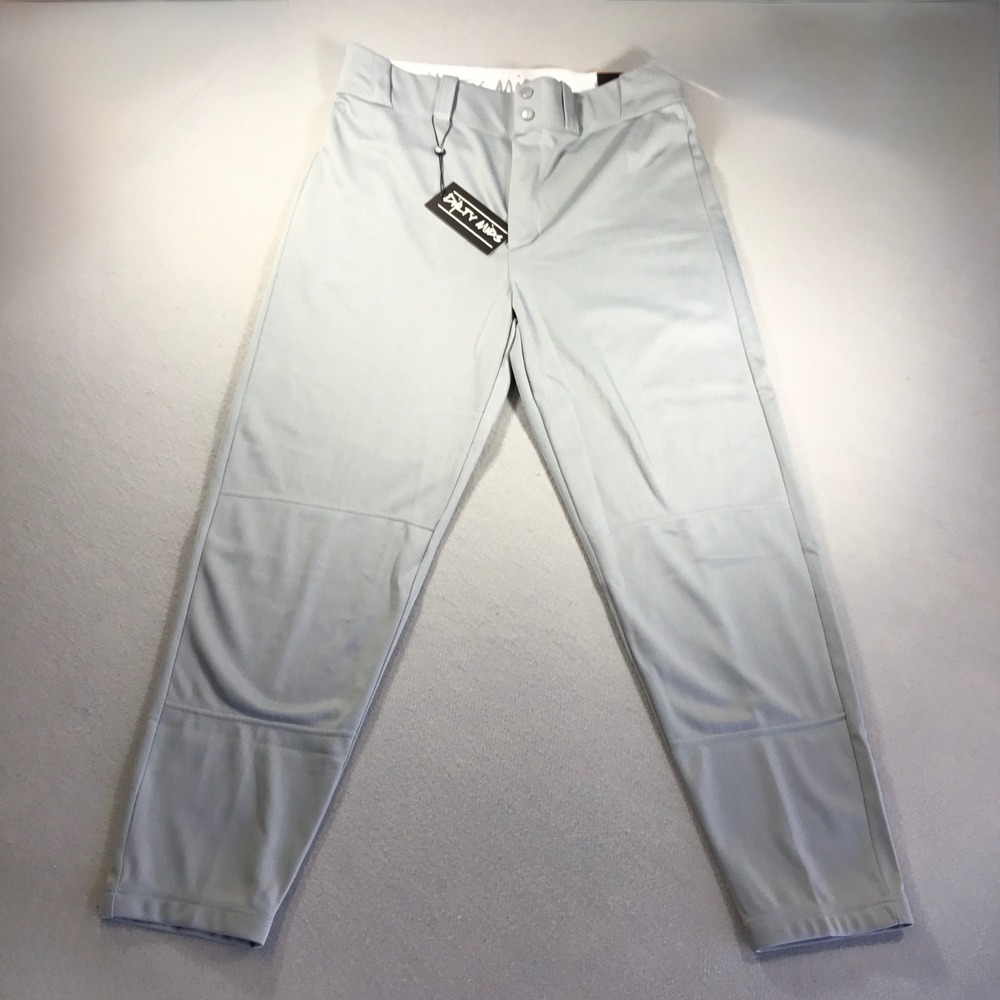 Dirty Mids Mens Baseball Pants Grey XL Tapered Reinforced Knee New With Tags